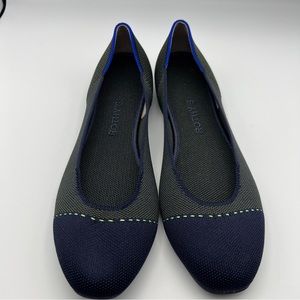 Rothys Highland Captoe Square Toe Flats The Square navy hunter green size 11